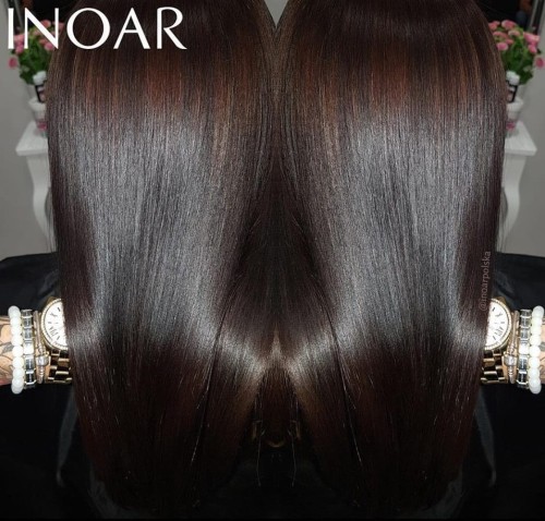 Efekt zabiegu brazylijskiego prostowania keratynowego.