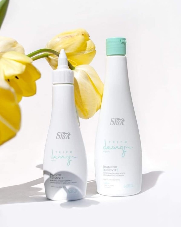 Shot Design Care Ergovit  lotion, tonik przeciw wypadaniu włosow 150ml.jpg ampułki.jpg
