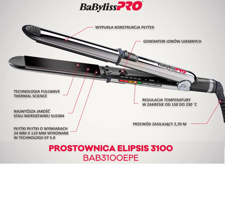 BaByliss Pro Prostownica BAB 3100EPE Elipsis .png