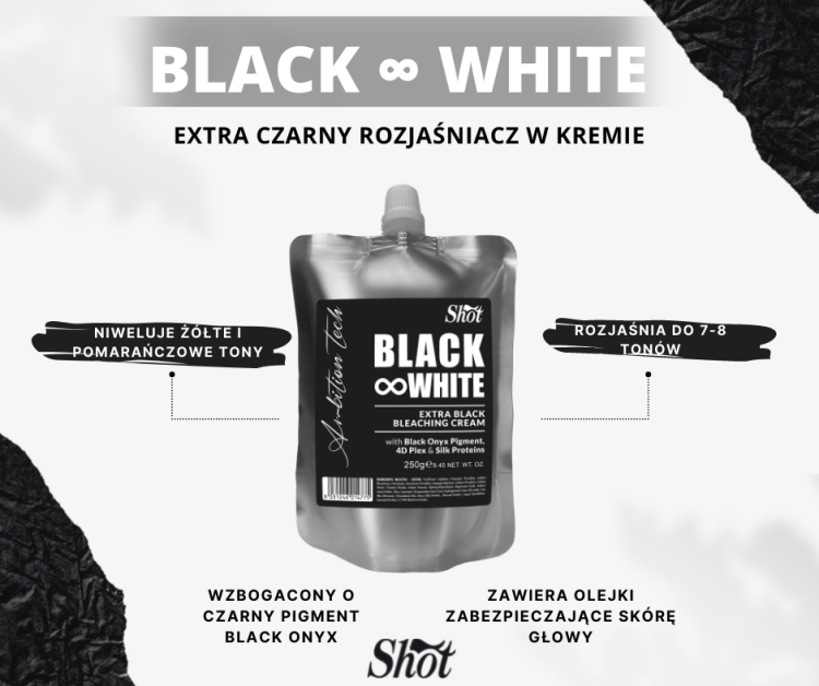 Shot czarny rozjaśniacz w kremie