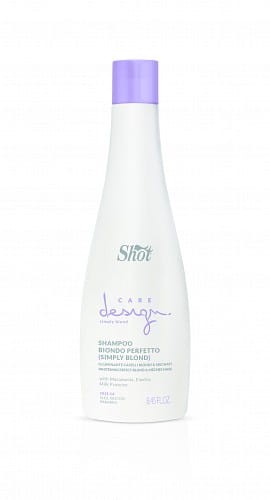 SHOT DESIGN Szampon do blond włosów, z delikatnym fioletowym pigmentem Simply Blond 250ml.jpg