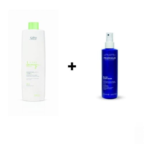 Zestaw Shot szampon do włosów kręconych design care 1000ml lub 250ml Shot - szampon do włosów kręconych Perfect Curl plus  Proximus  All im 1 maska wielofunkcyjna w sprayu 250ml.jpg