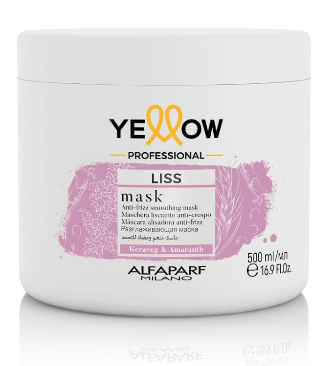 Yellow Alfaparf Liss Therapy maska wygładzająca po prostowaniu keratynowym 500ml.png