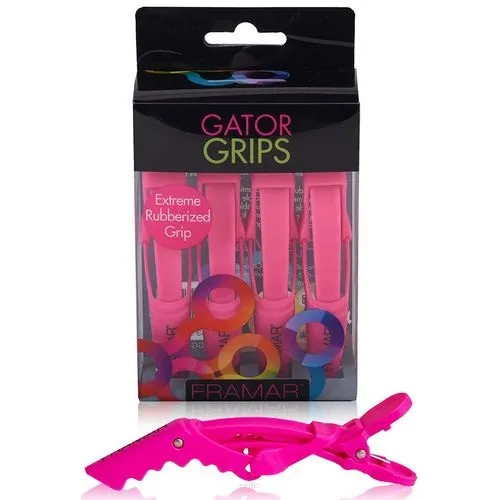 FRAMAR KLIPSY DO WŁOSÓW GATOR GRIPS PINK 4 SZT. CL-GG-PNK.png