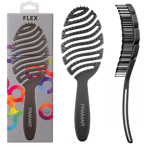 FRAMAR SZCZOTKA WENTYLOWANA DO ROZCZESYWANIA WŁOSÓW FLEX BLACK CZARNA FB-FL-BLK.png