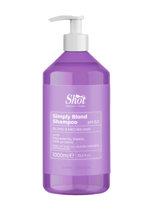 Shot szampon Simply Blond - szampon do włosów blond, rozjaśnianych i z pasemkami 1000ml.png