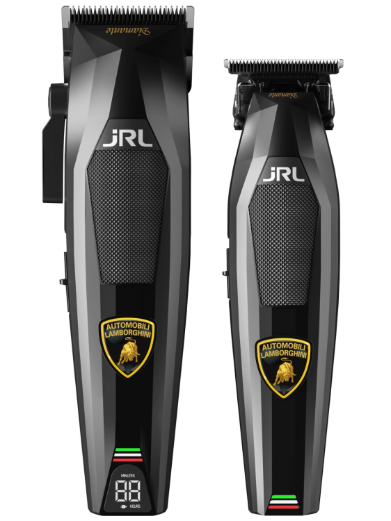 JRL Lamborghini Diamante 2025C czarna bezprzewodowa maszynka do włosów + Diamante 2025T czarny bezprzewodowy trymer do włosów +  dwie stacje ładujące_1.png